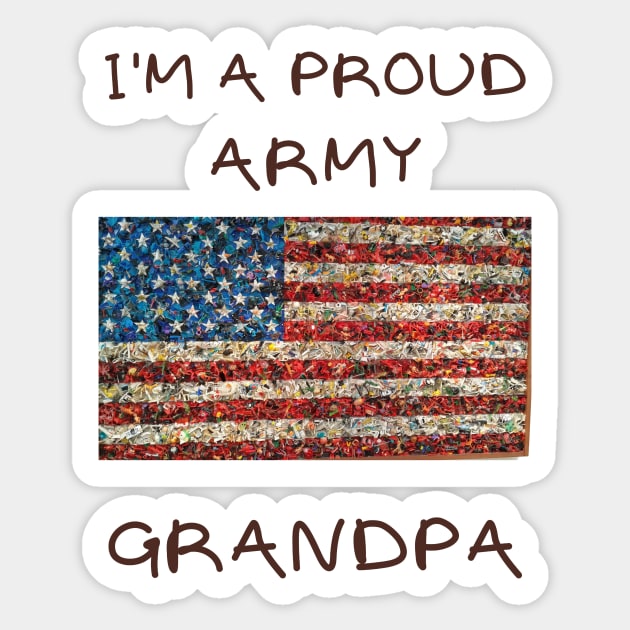 I'm a proud army grandpa Sticker by IOANNISSKEVAS